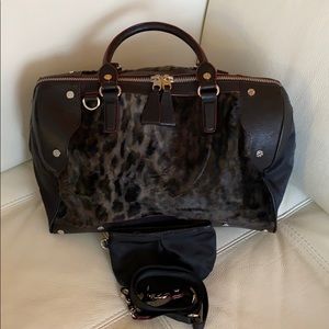 MZ Wallace Leopard Print Satchel Bag